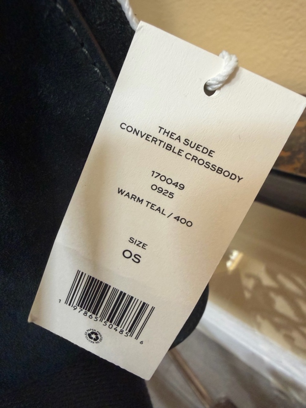 Tory Burch Dark Teal Suede Leather Hobo Small Shoulder Bag - Picture 7 of 8